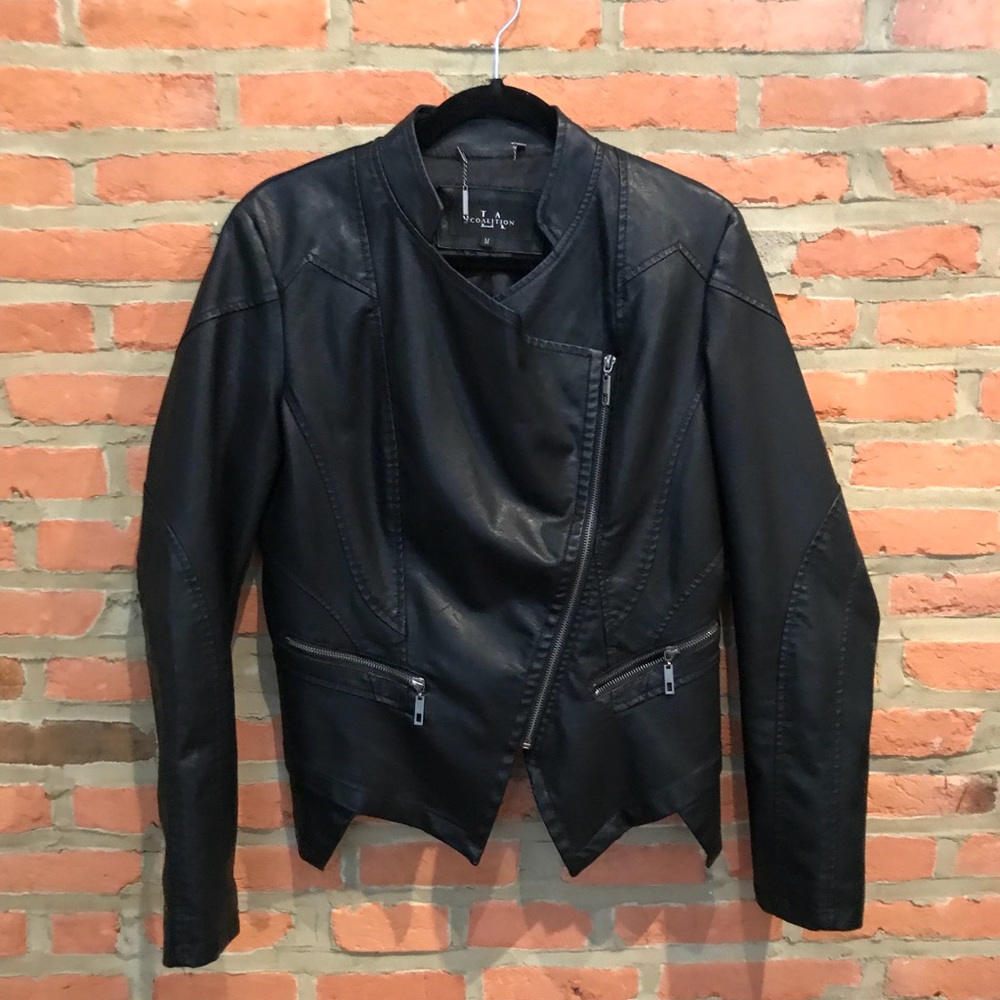 Leather bomber